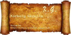 Korbely Gizella névjegykártya